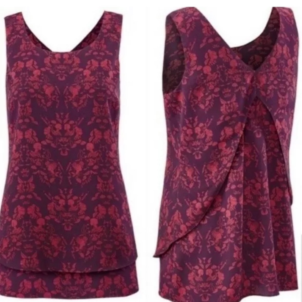 Cabi Cameo Top 3258 Face Silhouettes Tank Top